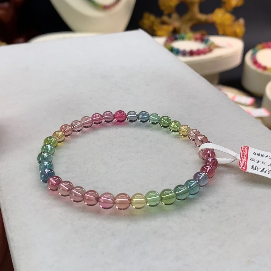 【闪购商品】未镶嵌手链碧玺荧光人鱼单圈5.3