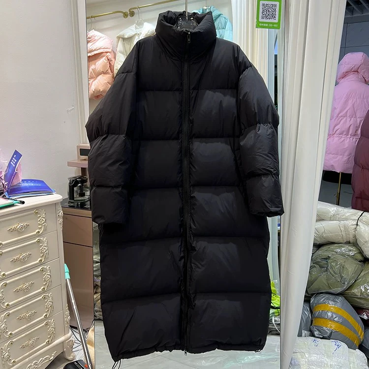 加厚保暖女中长款过膝立领冬季外套
