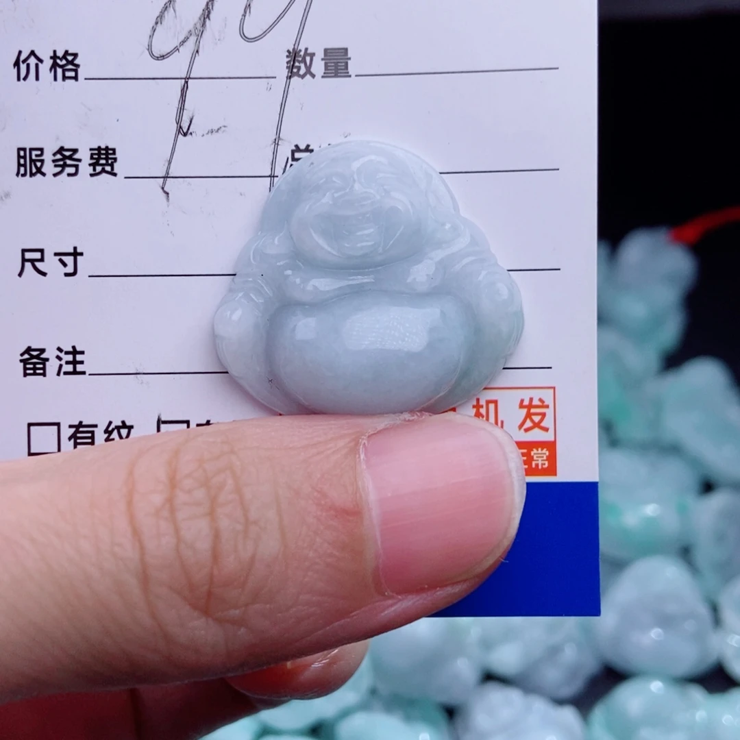 翡翠未镶嵌颈饰天然翡翠a货佛公