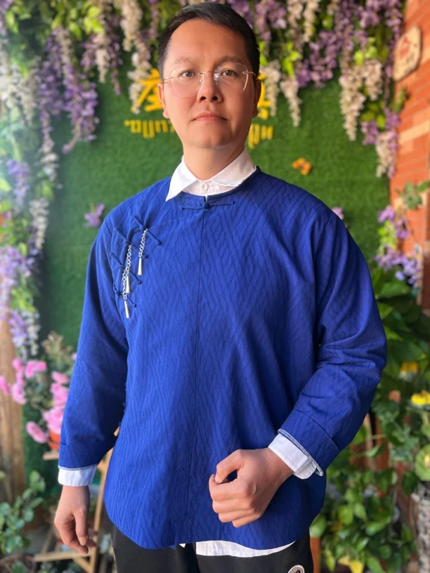 傣族服装男装手工缝制芒盖布料（需联系客服下单支持量身定做）
