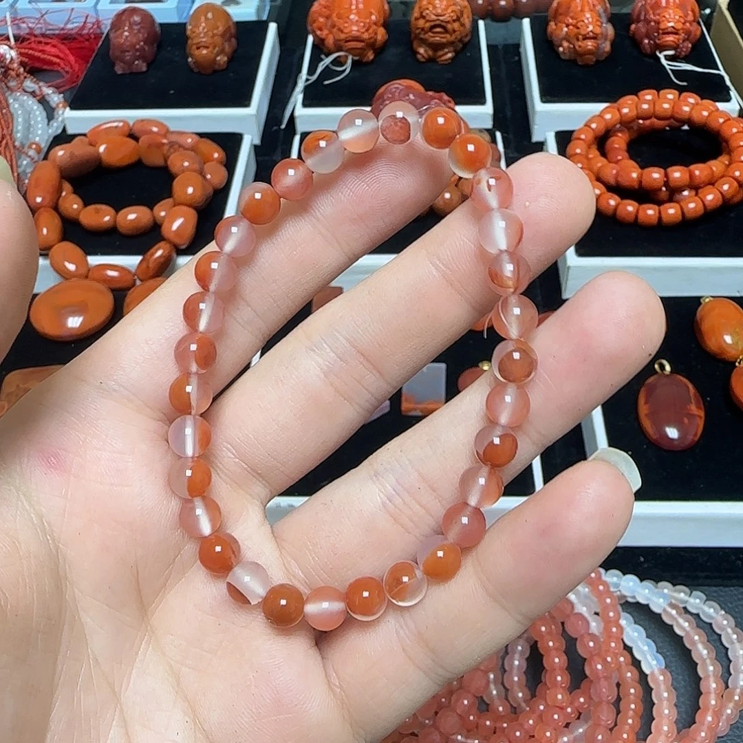 南红玛瑙未镶嵌手链