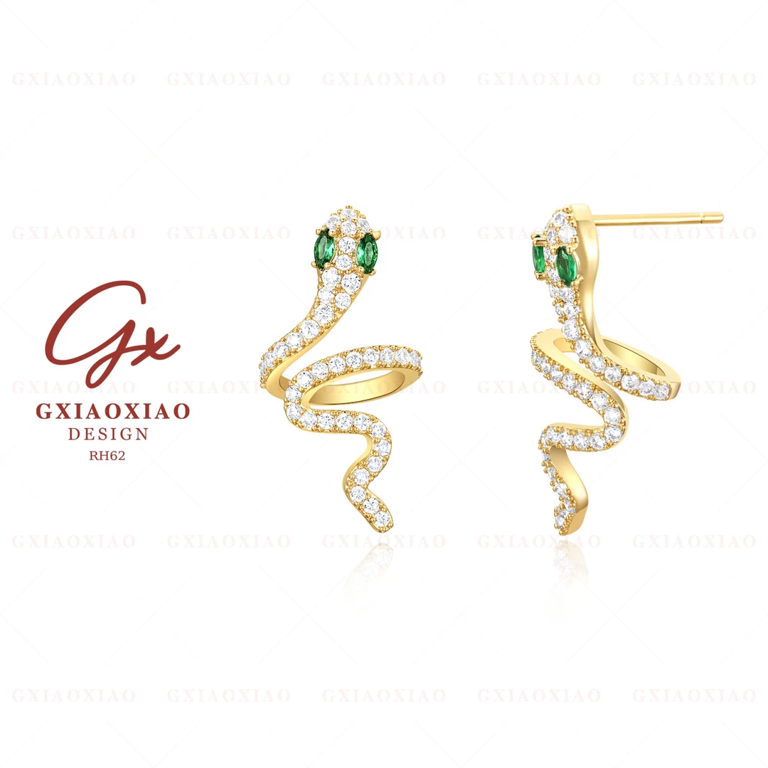 G XIAOXIAO 镀K金【异域灵蛇】轻奢高级感时尚耳环 RH62
