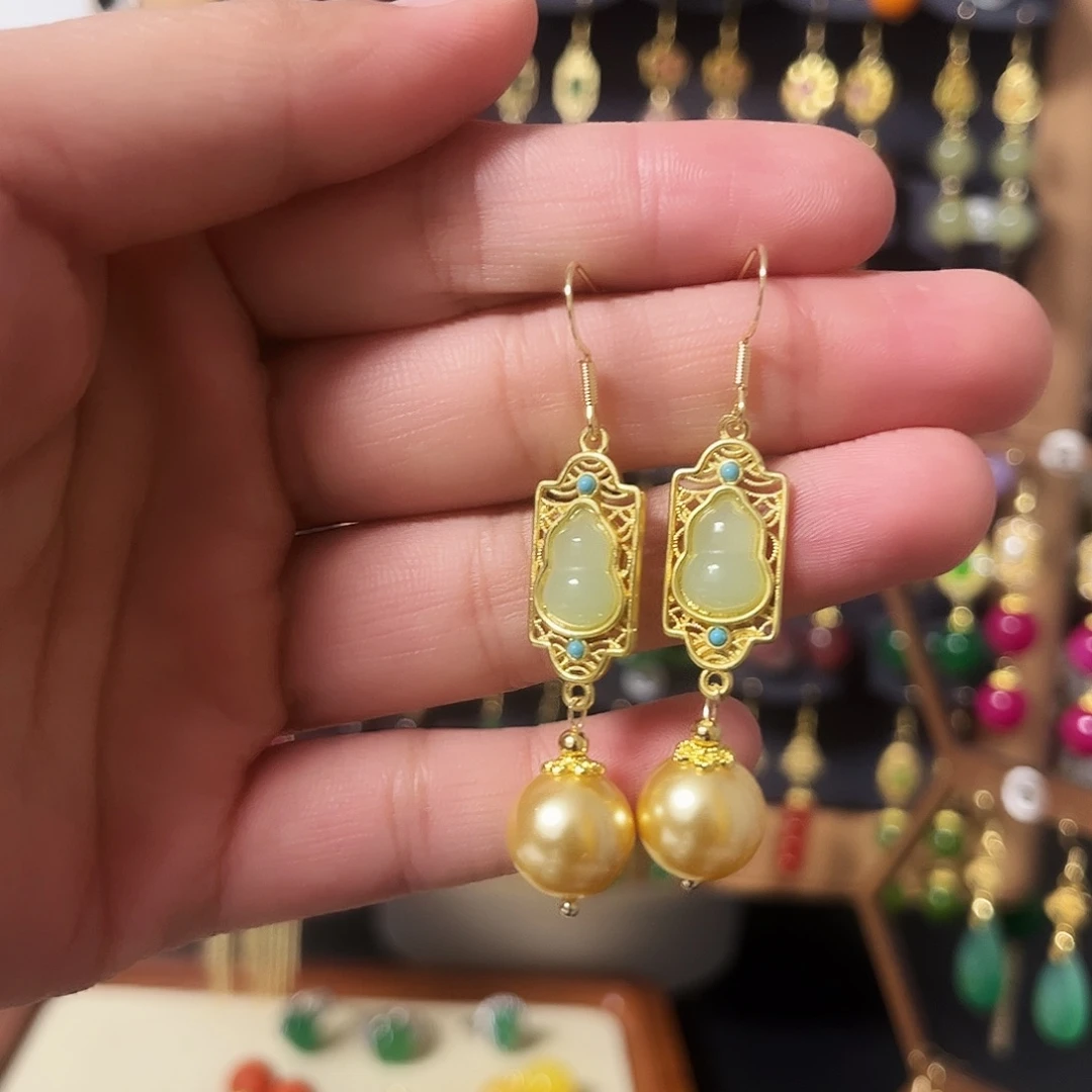 锆石纯铜925银耳饰