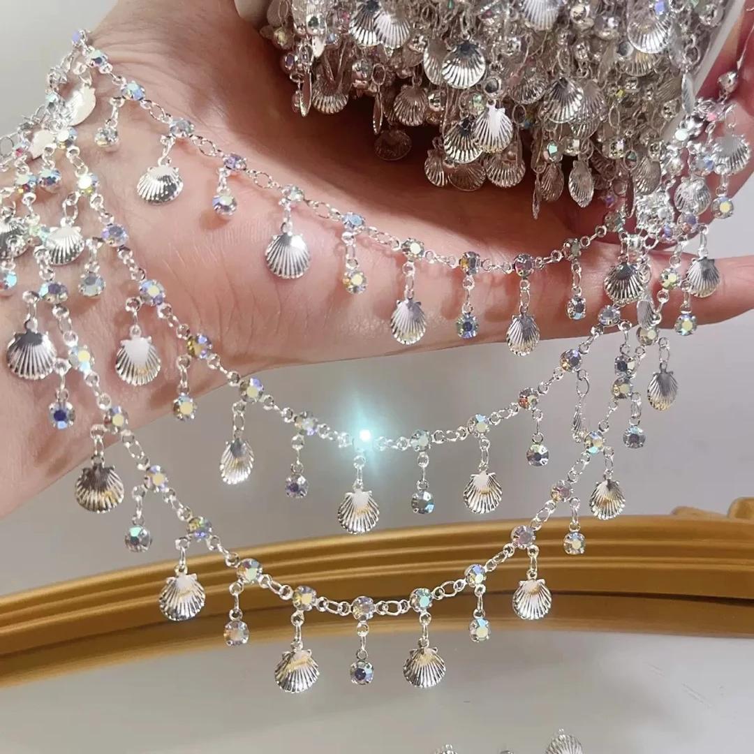 编号347 银底炫彩AB白贝壳