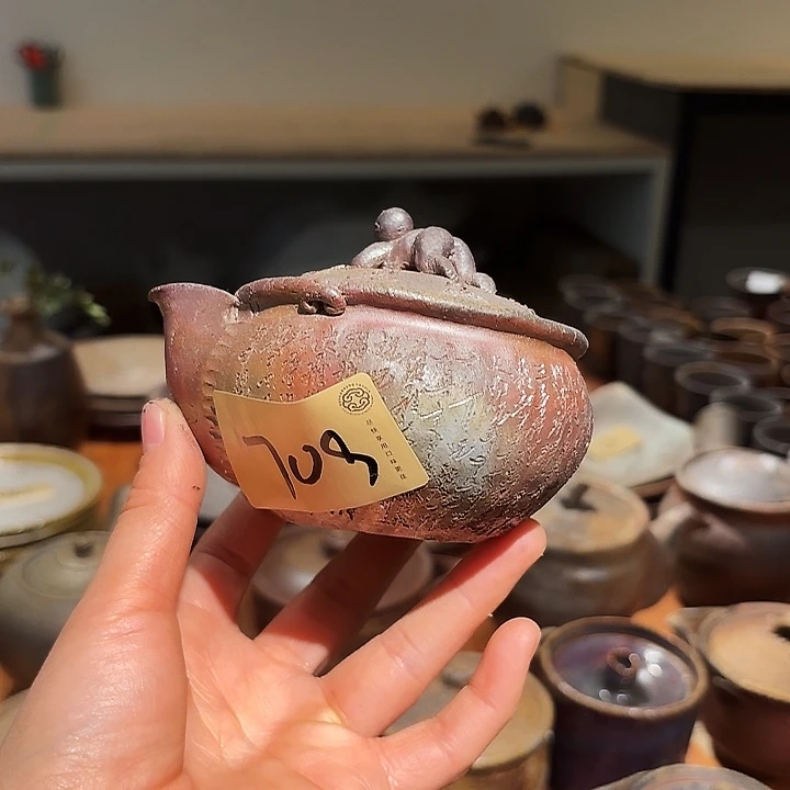 备前烧作品宝瓶款