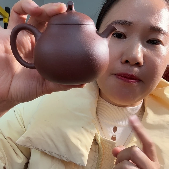 茶壶紫砂紫泥茄瓜200cc