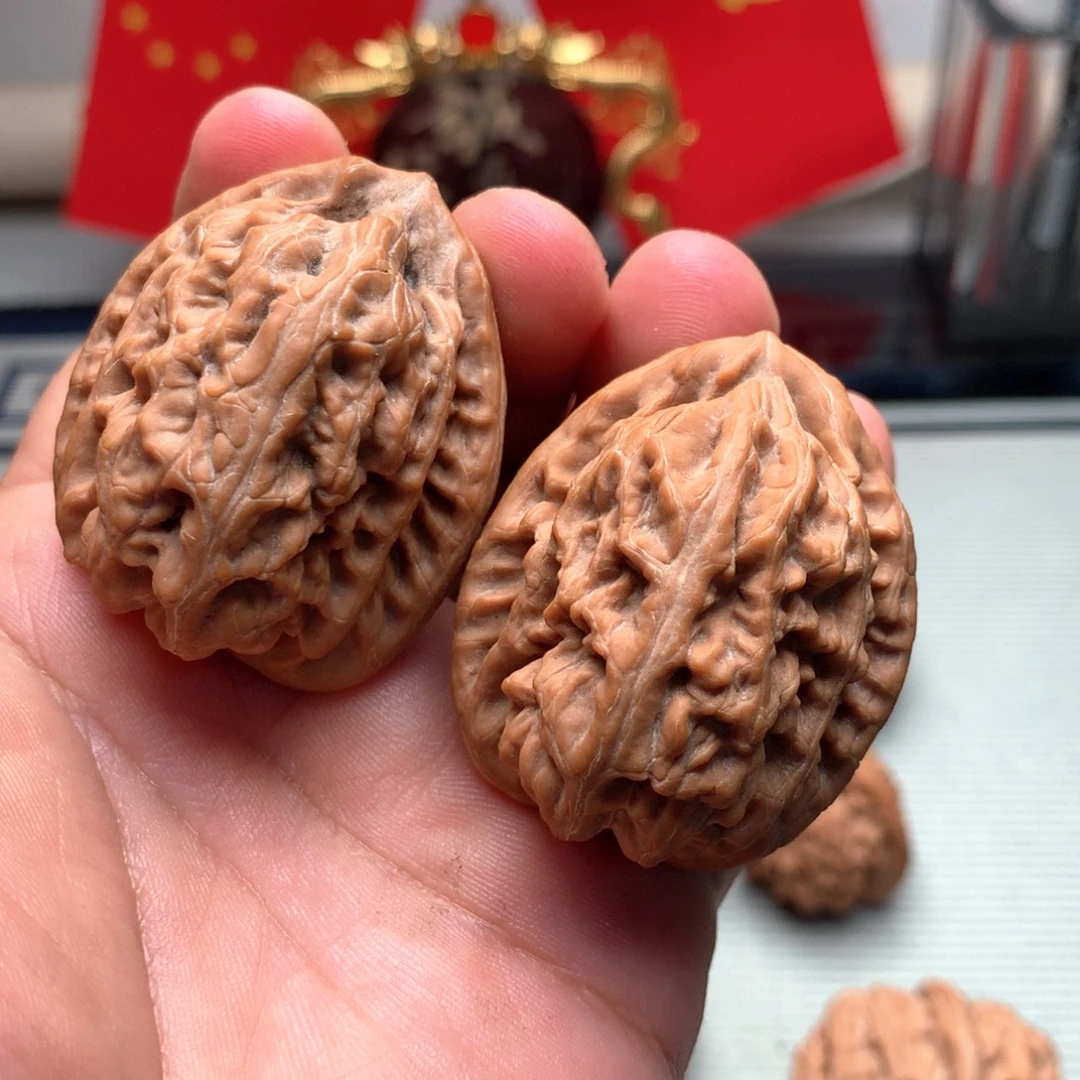 吊坠文玩核桃红锦鲤