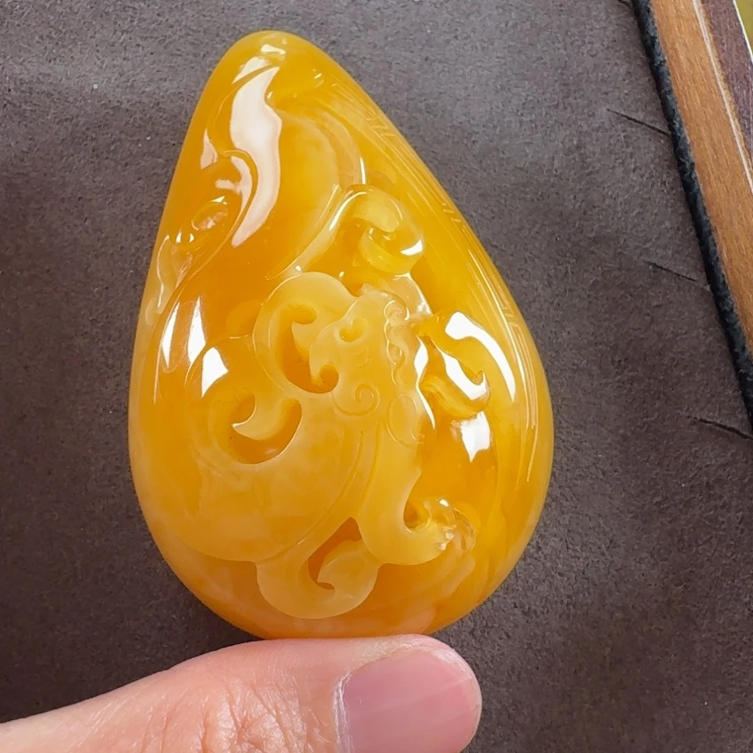 蜜蜡毛衣链未镶嵌