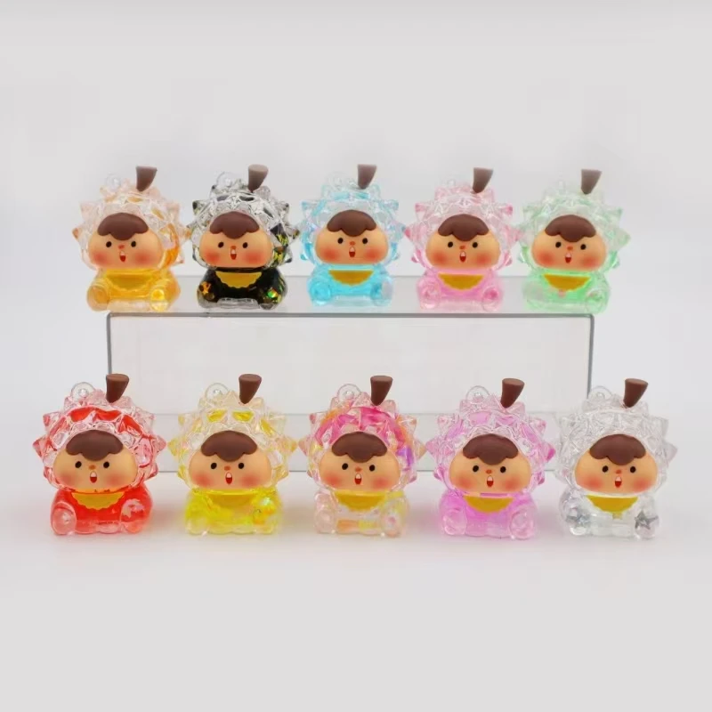 【直播拆】榴莲崽崽钥匙扣双色奶豆款DIY潮流摆件