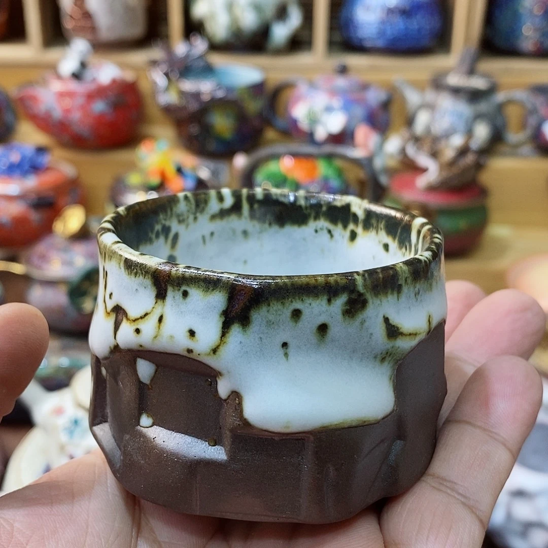 粗陶志野柴烧茶器
