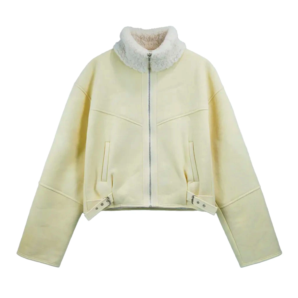 美拉德风立领短外套短款女士秋冬季*1070