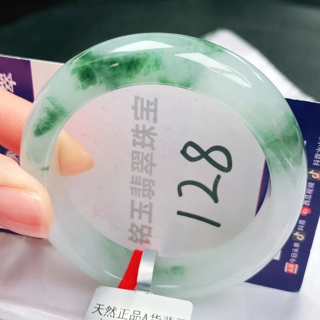 翡翠未镶嵌手镯缅甸天然a货翡翠手镯56贵