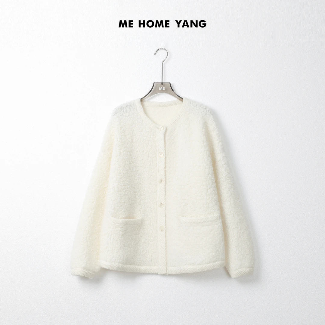 ME【爱豆】100绵羊毛单排扣软糯亲肤针织毛衣保暖百搭上衣MEQA3042