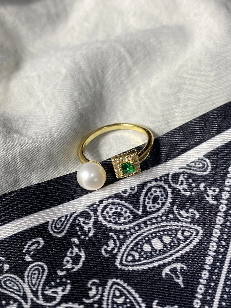 680天然珍珠戒指