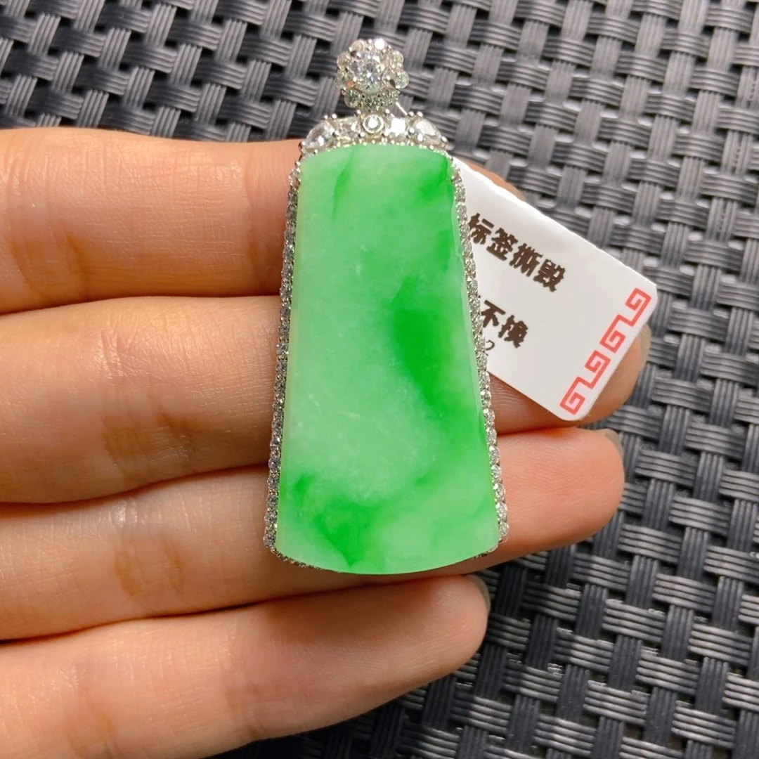 翡翠银S925镶嵌颈饰