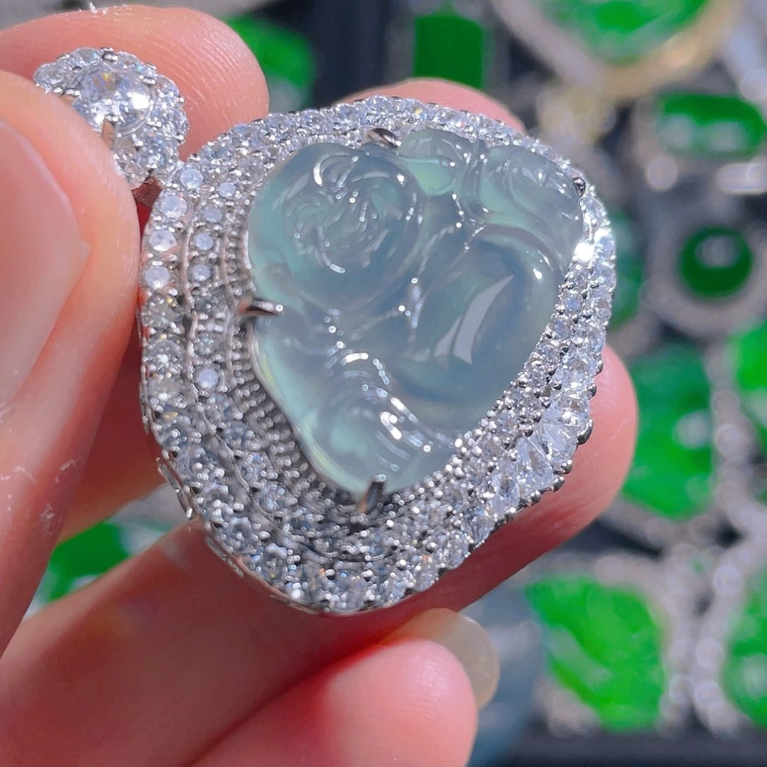 翡翠未镶嵌吊坠(不含链)