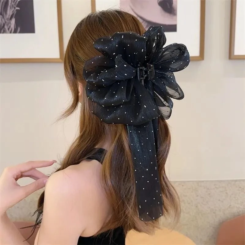 发卡蝴蝶结气质搞怪抓夹女新款半扎发夹夹子后脑勺抓夹发箍鲨鱼夹