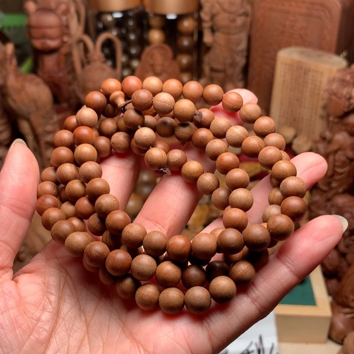 檀香木手串/手链老山檀0.8多圈微瑕