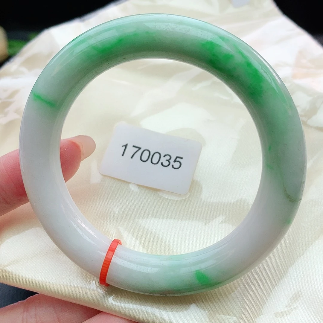 翡翠手镯未镶嵌53圆条170035