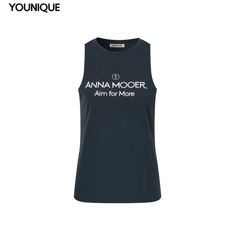 【ANNAMOOER】新品25早秋露肩圆领背心女