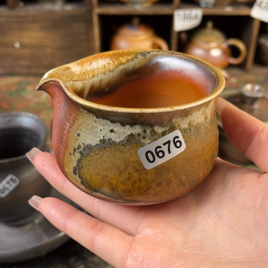 杯曾**上柴烧茶器公道杯