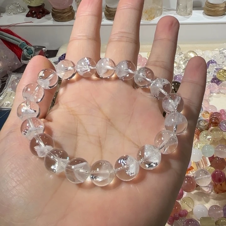 未镶嵌手链水晶白幽灵10.8