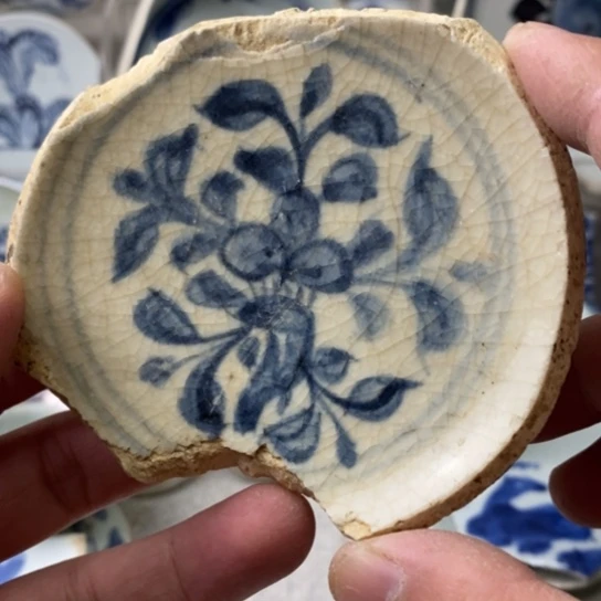 瓷片现代瓷器青花瓷片