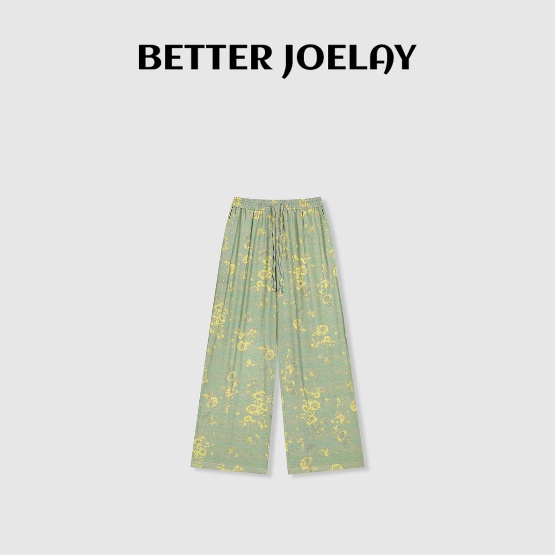 BETTER JOELAY-【金黄的花】时尚休闲直筒裤子宽松百搭KKH2272