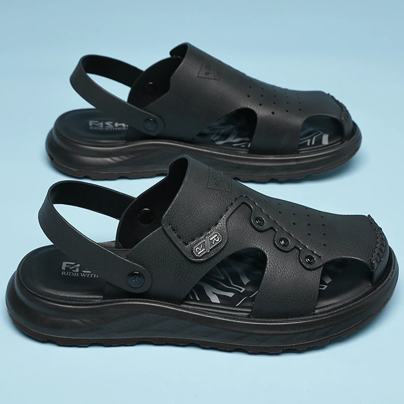 夏季大码洞洞鞋男45沙滩鞋凉拖鞋47包头软底爸爸鞋48沙滩鞋防滑鞋