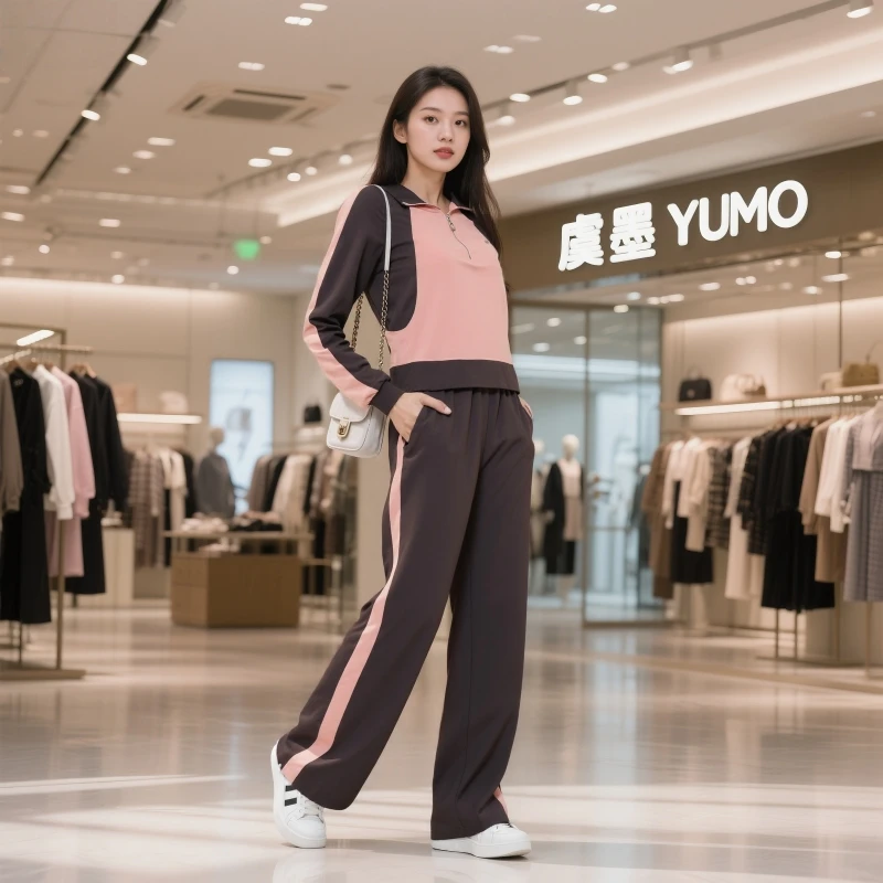 W960休闲运动套装阔腿轻熟风清凉感时尚显瘦