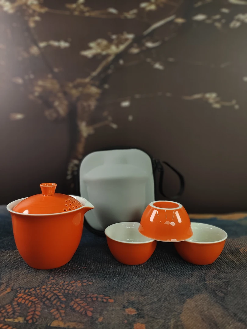 橘黄手抓壶旅行套-G1219