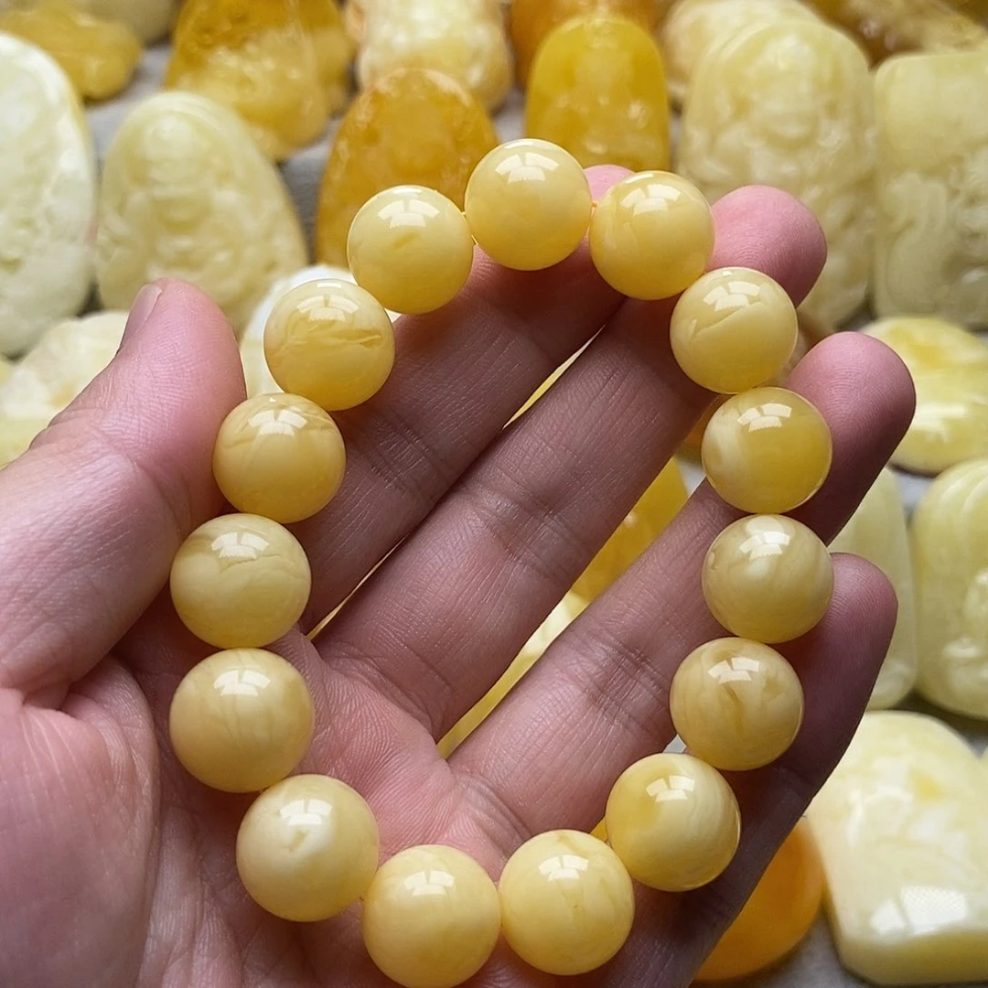 琥珀颈饰未镶嵌琥珀蜜蜡