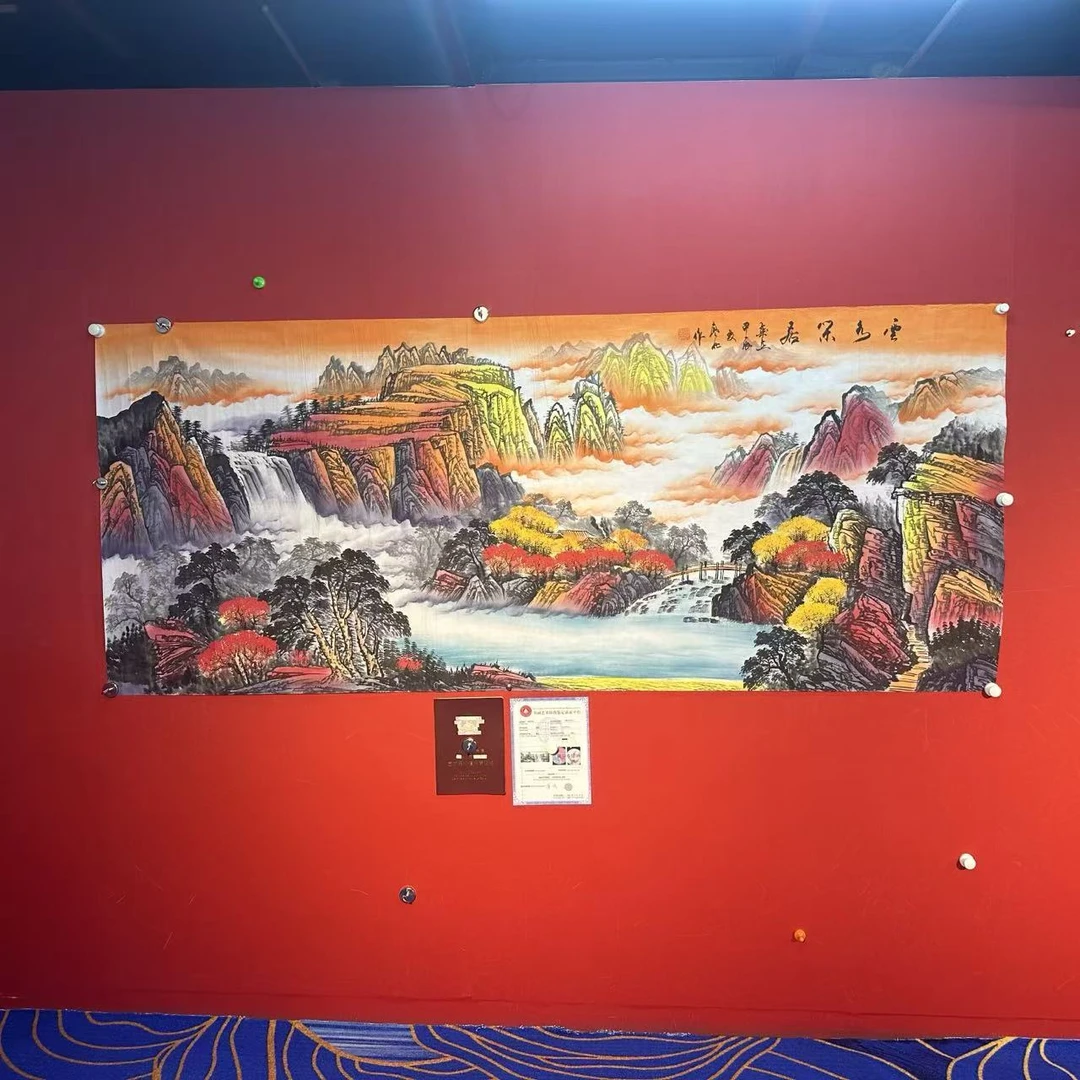 廖化 国画作品《云水闲居》八尺 宣纸 手绘