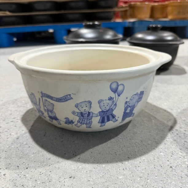 景德镇珍宝砂锅2411蓝色小熊2.5升