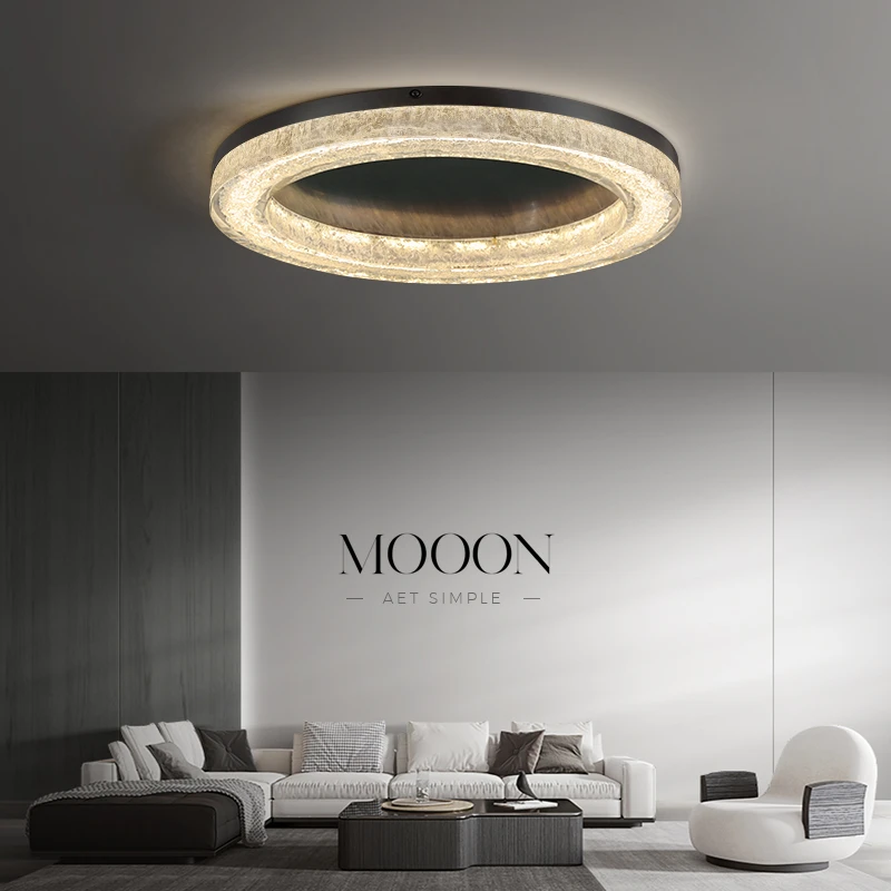 中山灯具卧室吸顶灯现代轻奢高级感房间法式浪漫护眼led灯具圆形