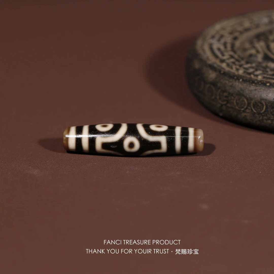 梵赐珍宝·【张奎超顶系列】一代老台湾双线十字金刚六54x12.8mm天珠