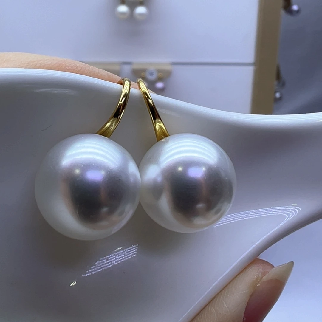 银S925镶嵌淡水珍珠耳饰