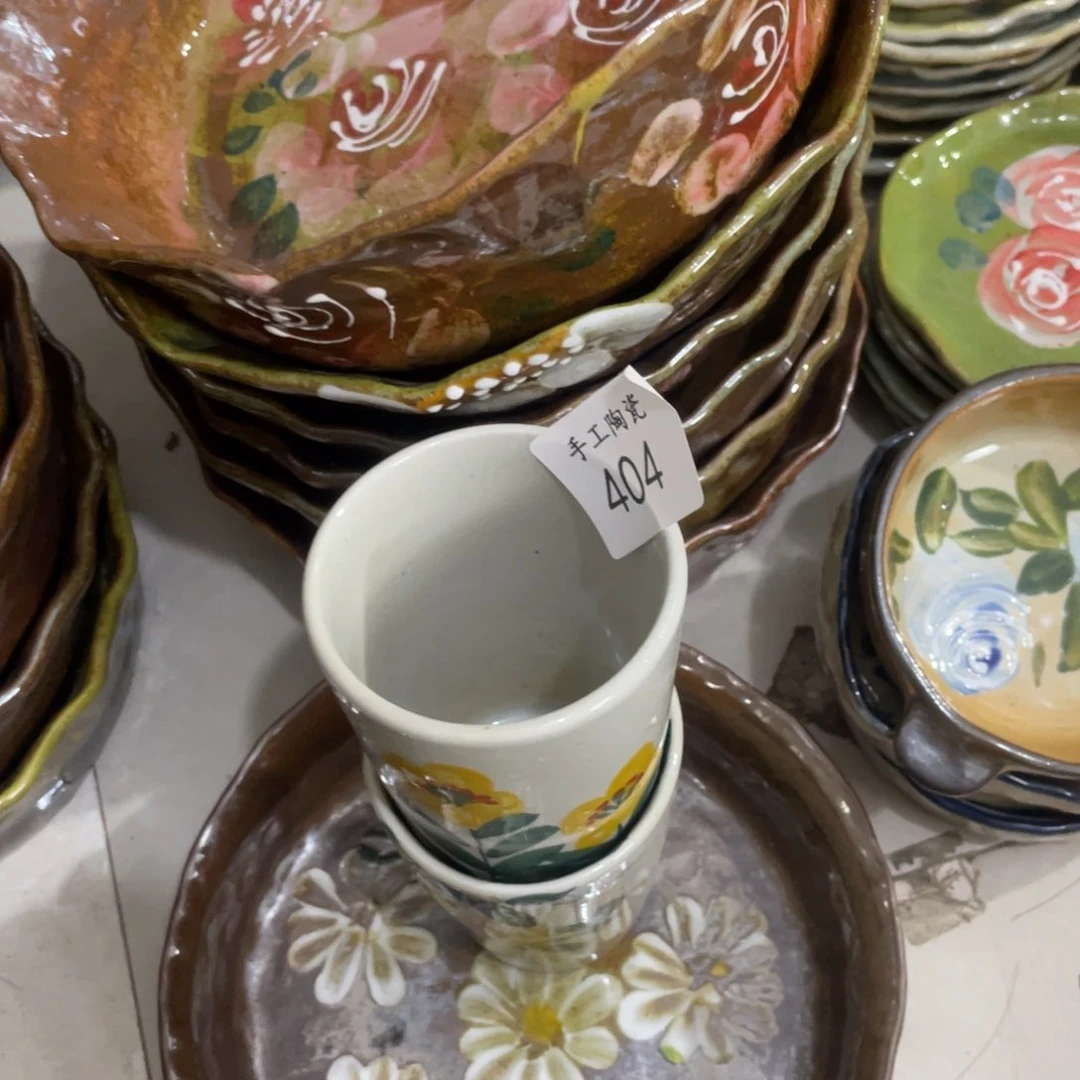霹****花景德镇手工陶瓷杯两个404