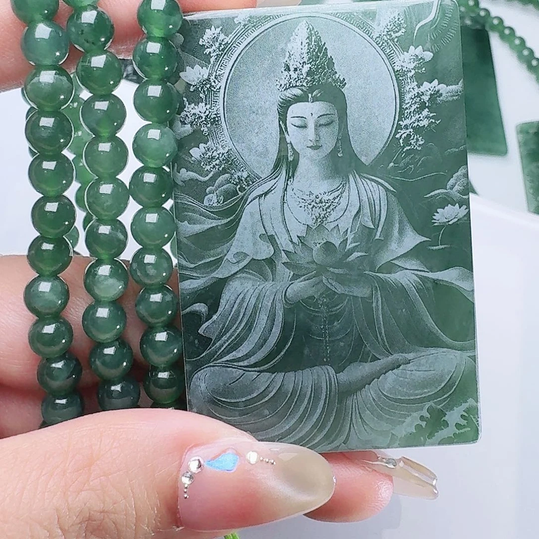 翡翠未镶嵌颈饰天然的A货翡翠多样性发其一