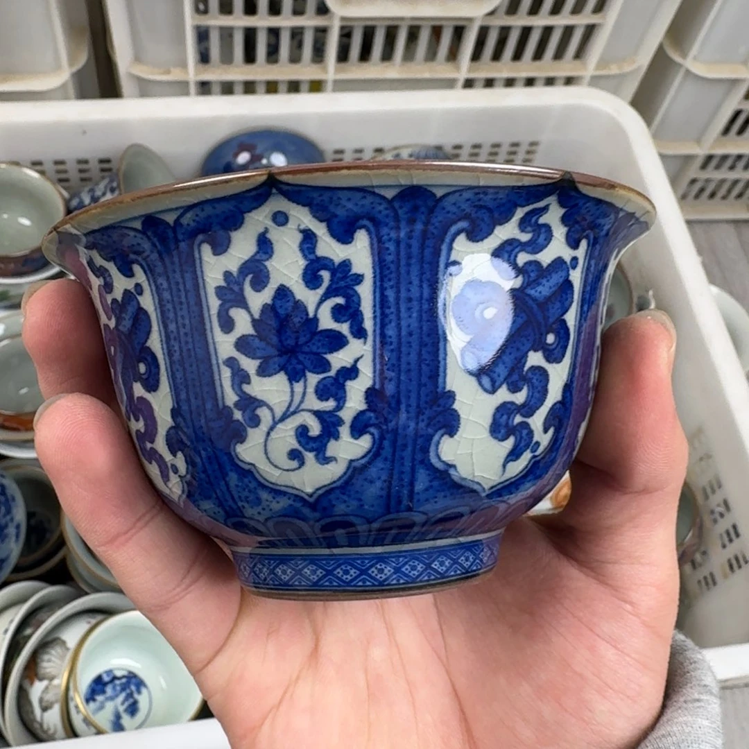 八宝压手杯微瑕老陶泥