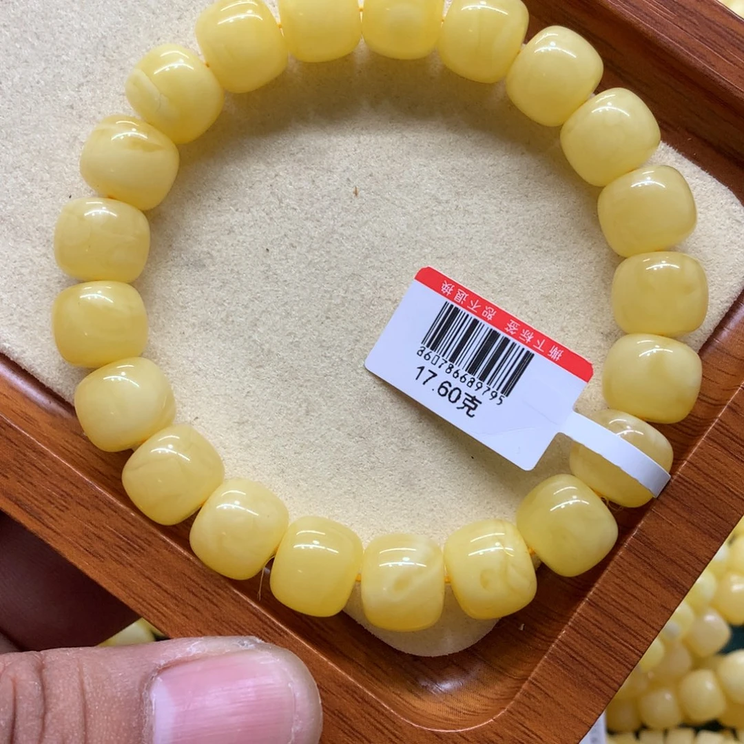 未镶嵌蜜蜡手链蜜蜡