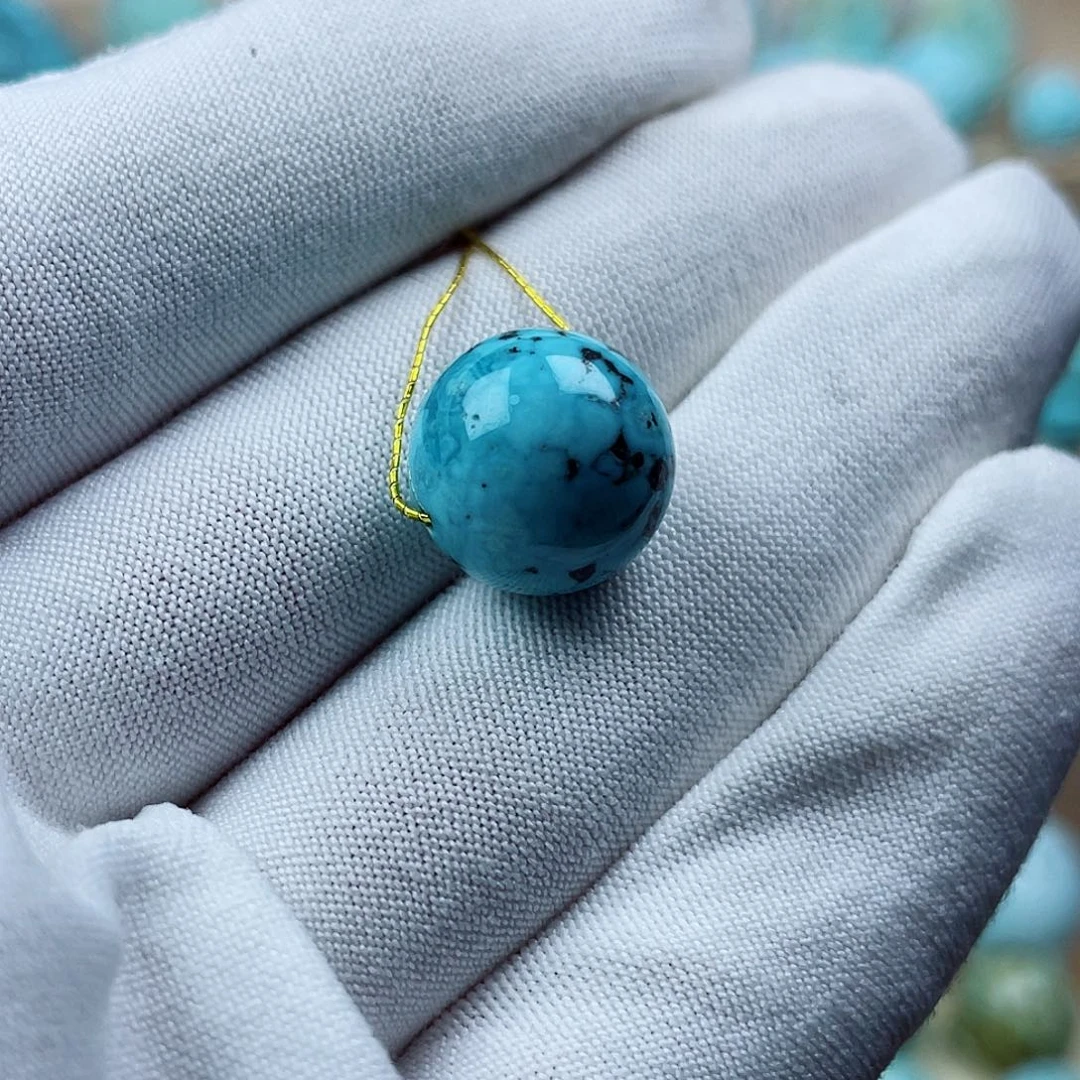 未镶嵌绿松石珠宝奇石13mm