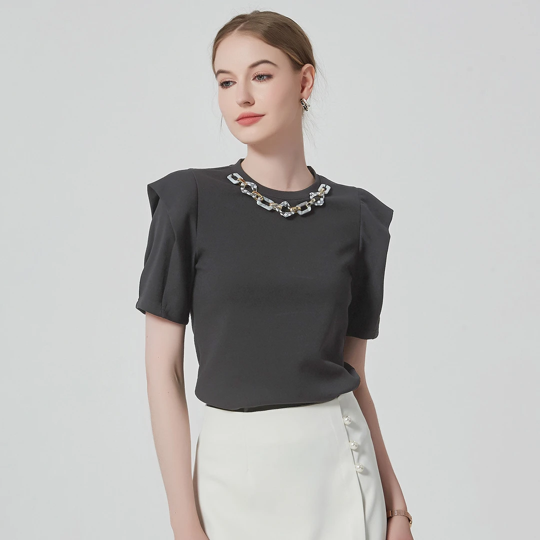 【初依专属】EVA OUXIU/伊华欧秀T恤ZS-E-41-27197-YL