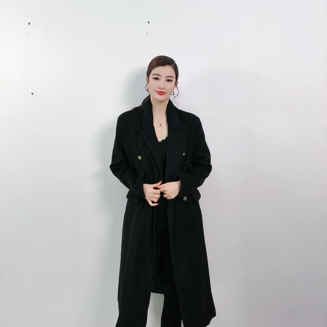 【静姐宠粉】毛呢气质轻奢女士时尚长款大衣N358