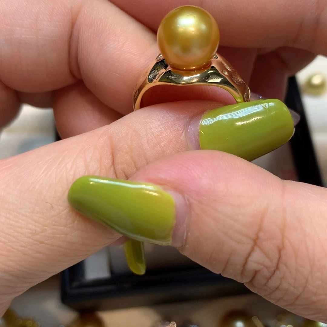 海水珍珠戒指银S925镶嵌