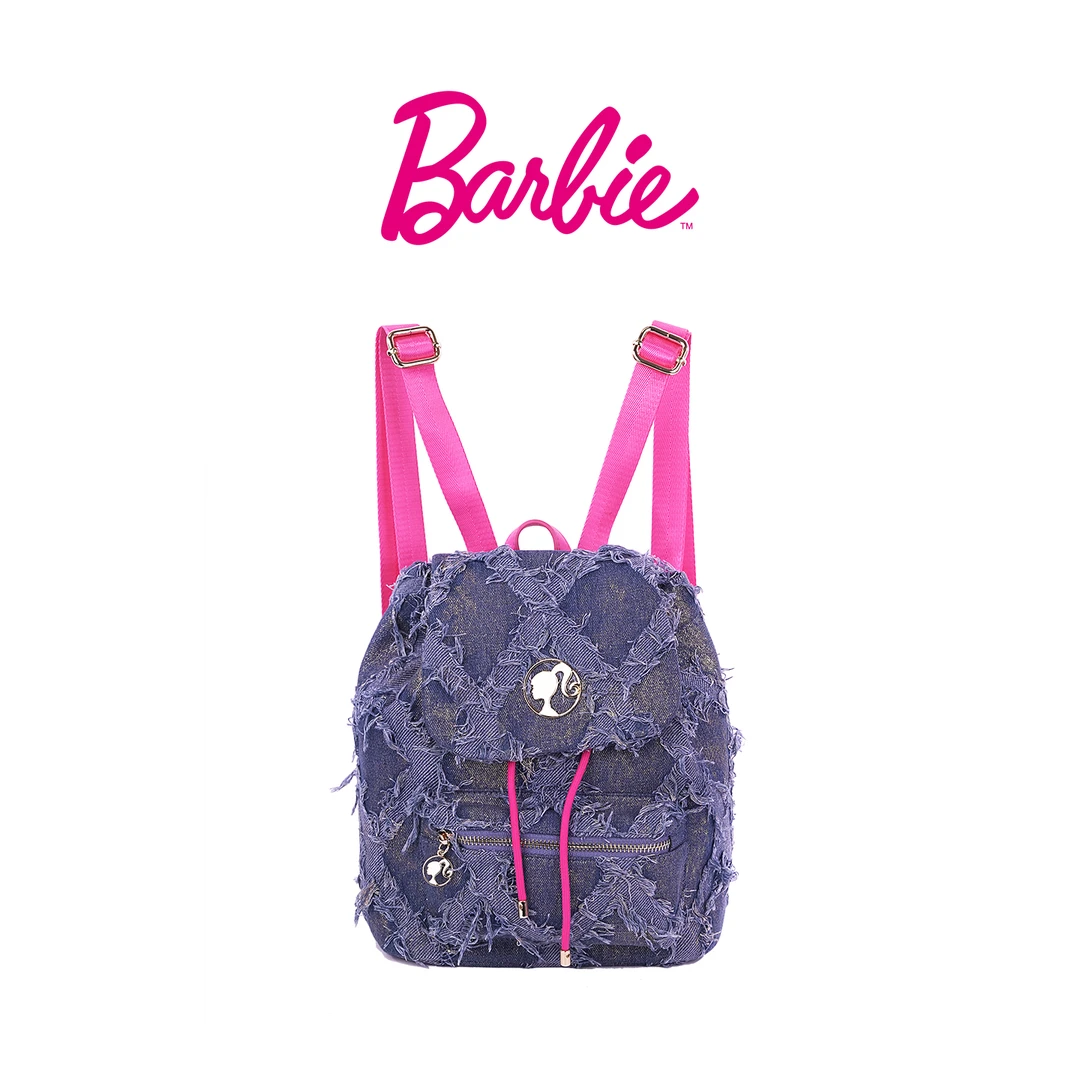 BARBIE/芭比【Barbie芭比官方正品】牛仔流苏时尚女孩双肩包