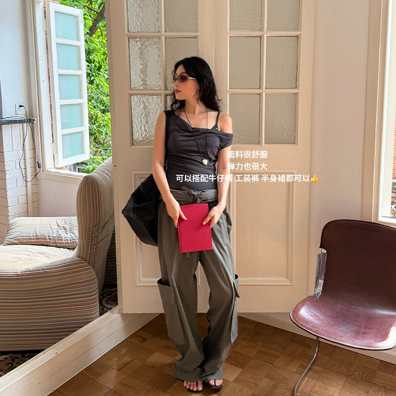 Seyora【方程式】设计感宽松大口袋工装休闲牛仔裤 K35961SY52