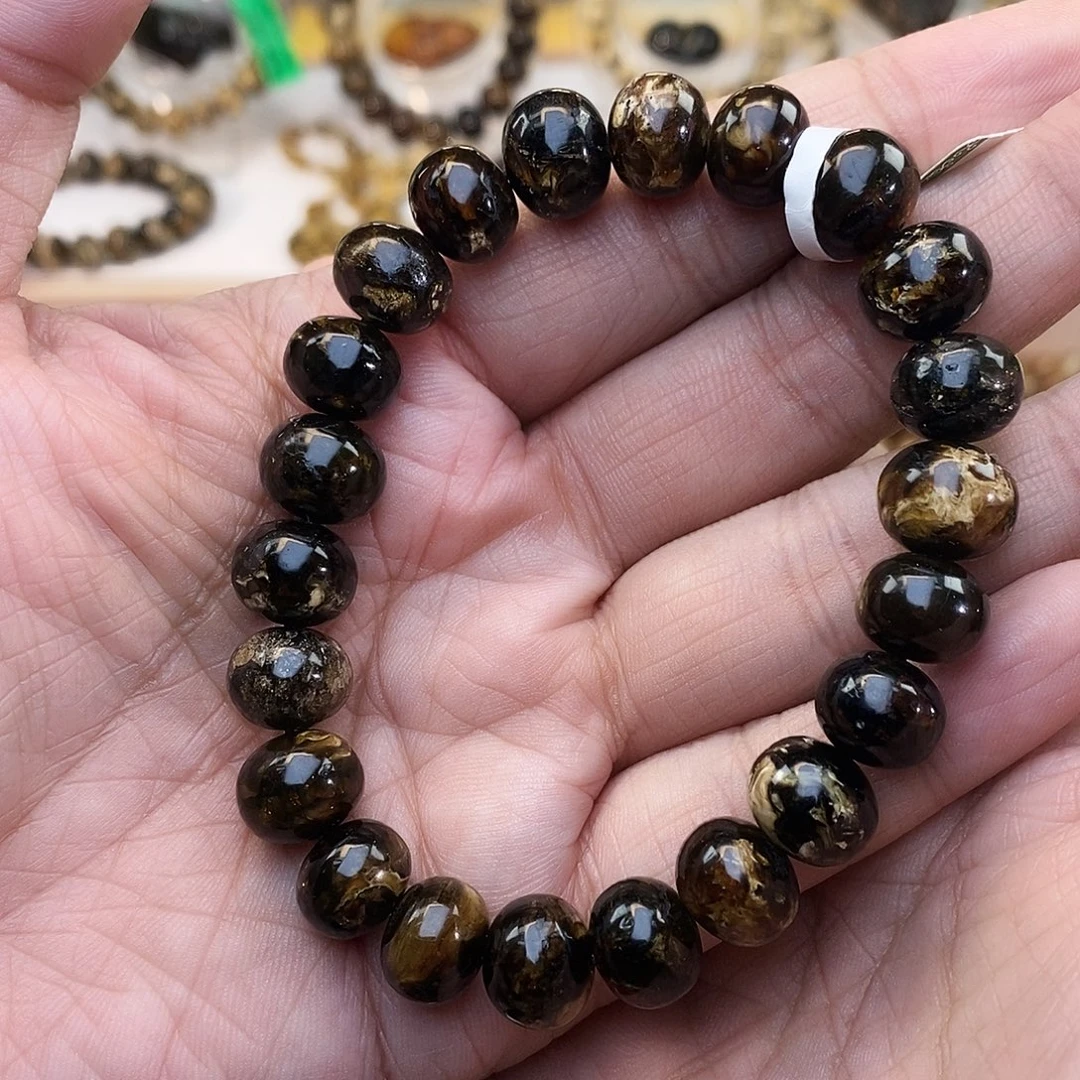 琥珀未镶嵌裸石11黑花