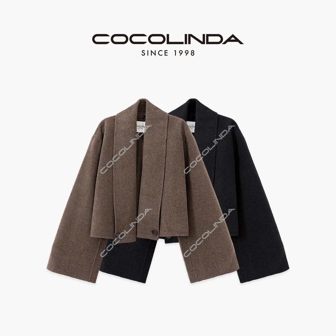 COCOLINDA | 100%羊毛定制法式手工双面毛呢老钱风外套C5133