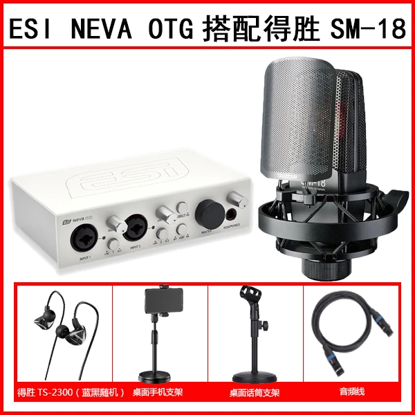 ESI NEVA OTG 搭配得胜SM-18电容麦套装